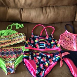 Justice Swimsuits Lot (3)